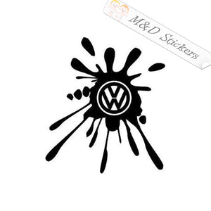 2x Volkswagen Splash Logo Vinyl Decal Sticker Different colors & size for Cars/Bikes/Windows