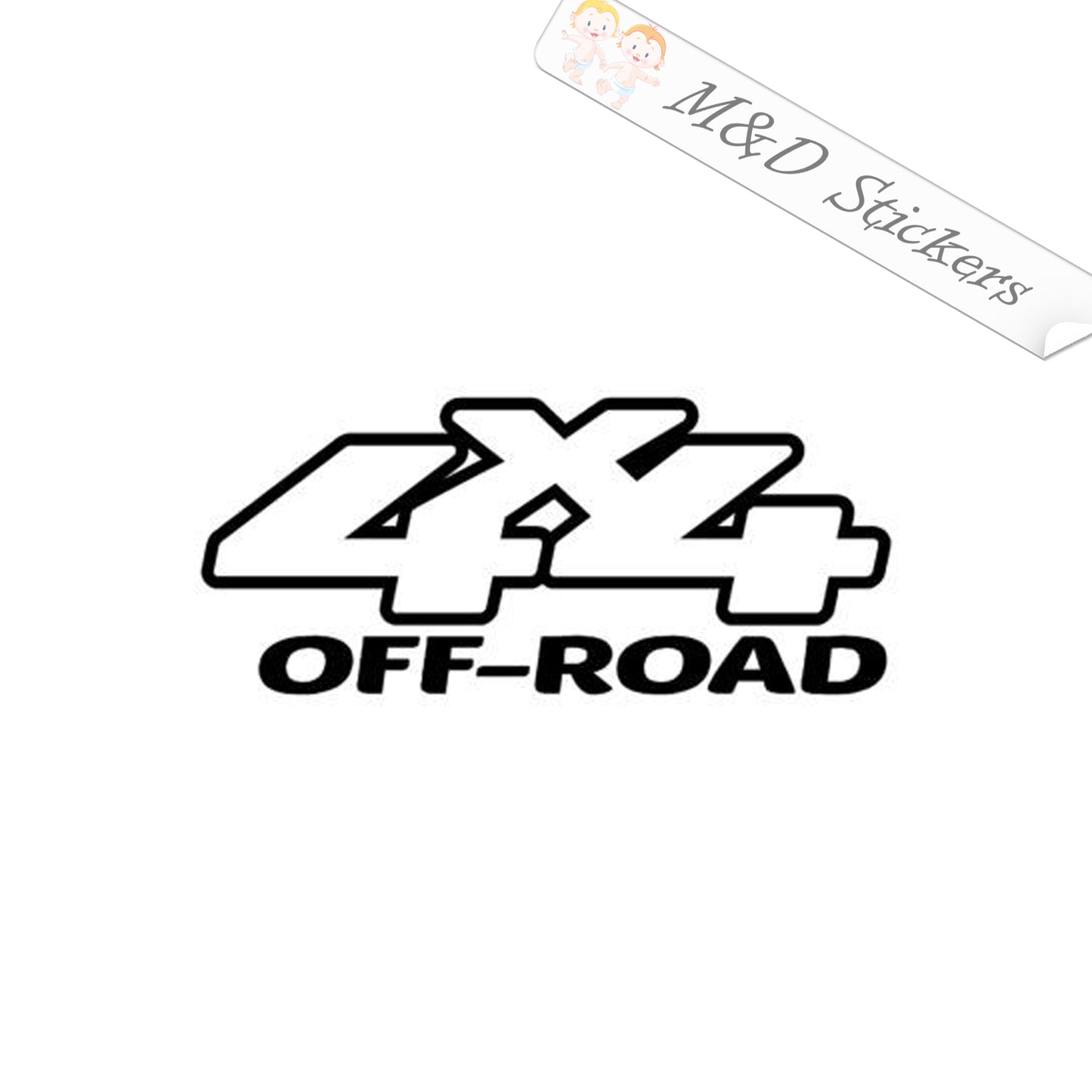 2x 4x4 OffRoad Vinyl Decal Sticker Different colors & size for Cars/Trucks/SUVs/Windows