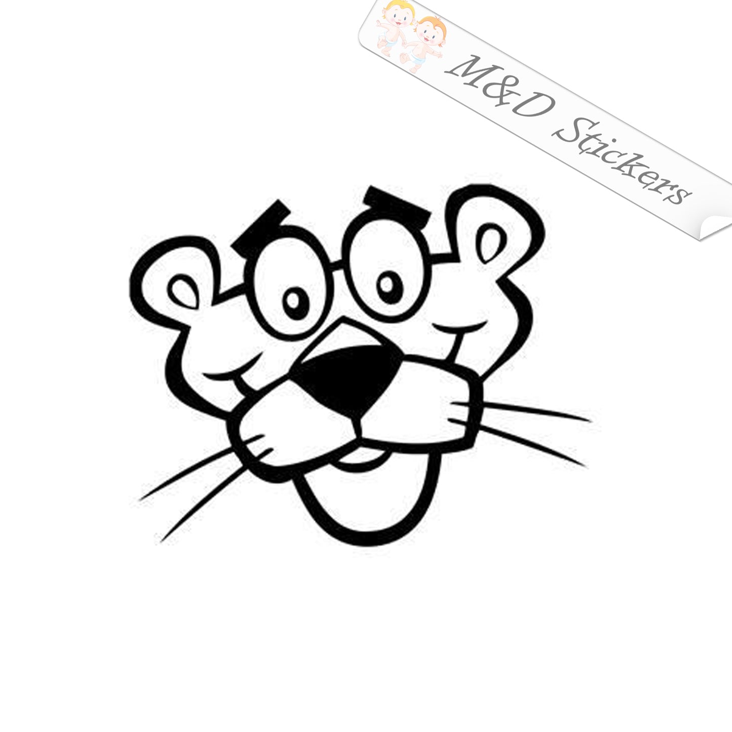 2x Pink Panther Vinyl Decal Sticker Different colors & size for Cars/Bikes/Windows