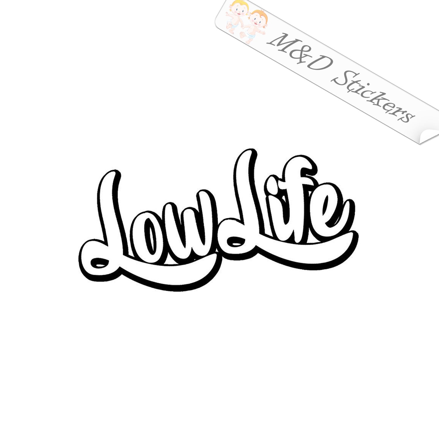 2x Low Life Vinyl Decal Sticker Different colors & size for  Cars/Bikes/Windows