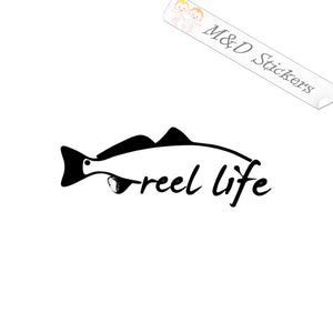 2x Reel life Decal Sticker Different colors & size for Cars/Bikes/Windows