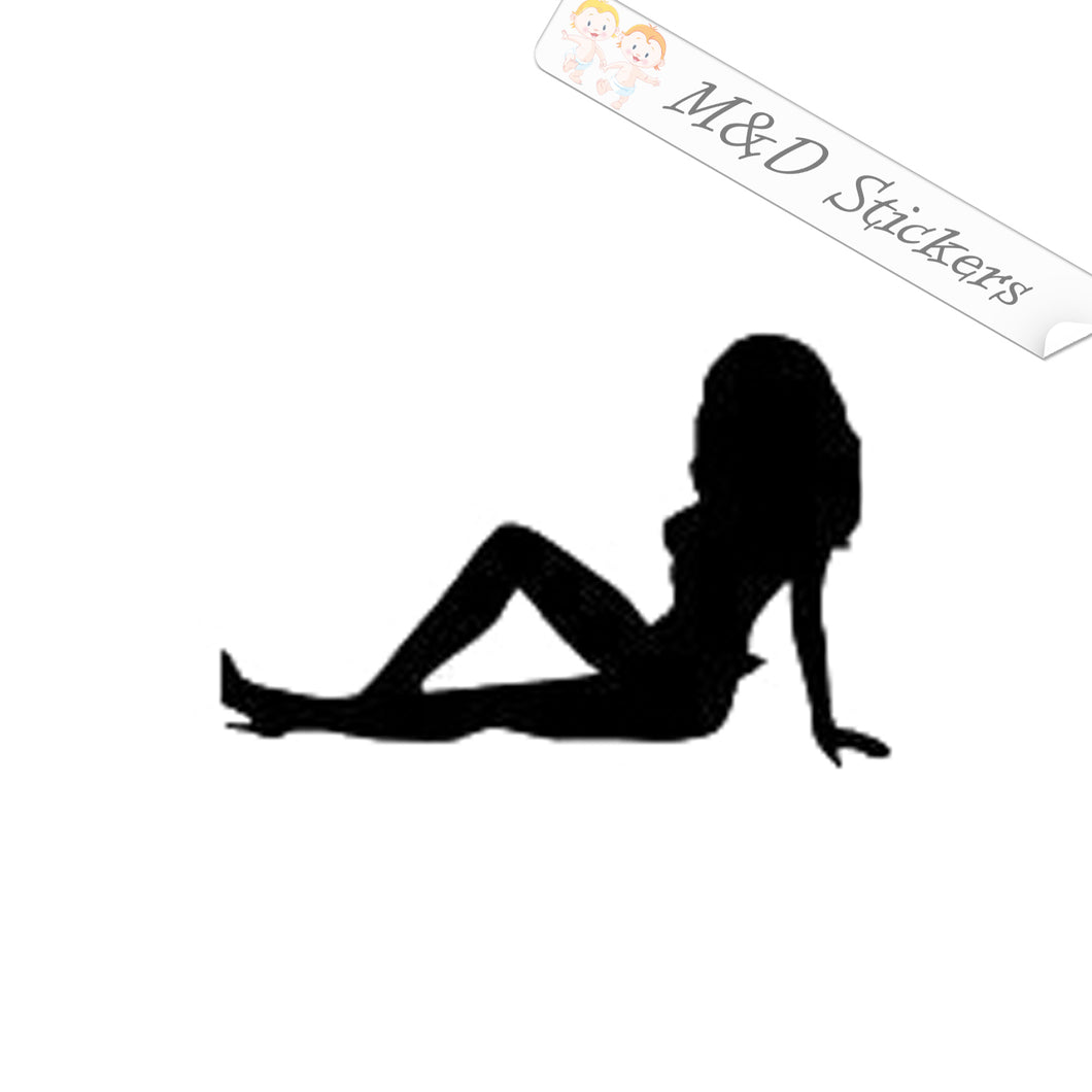 2x Sexy girl Vinyl Decal Sticker Different colors & size for Cars/Bikes/Windows