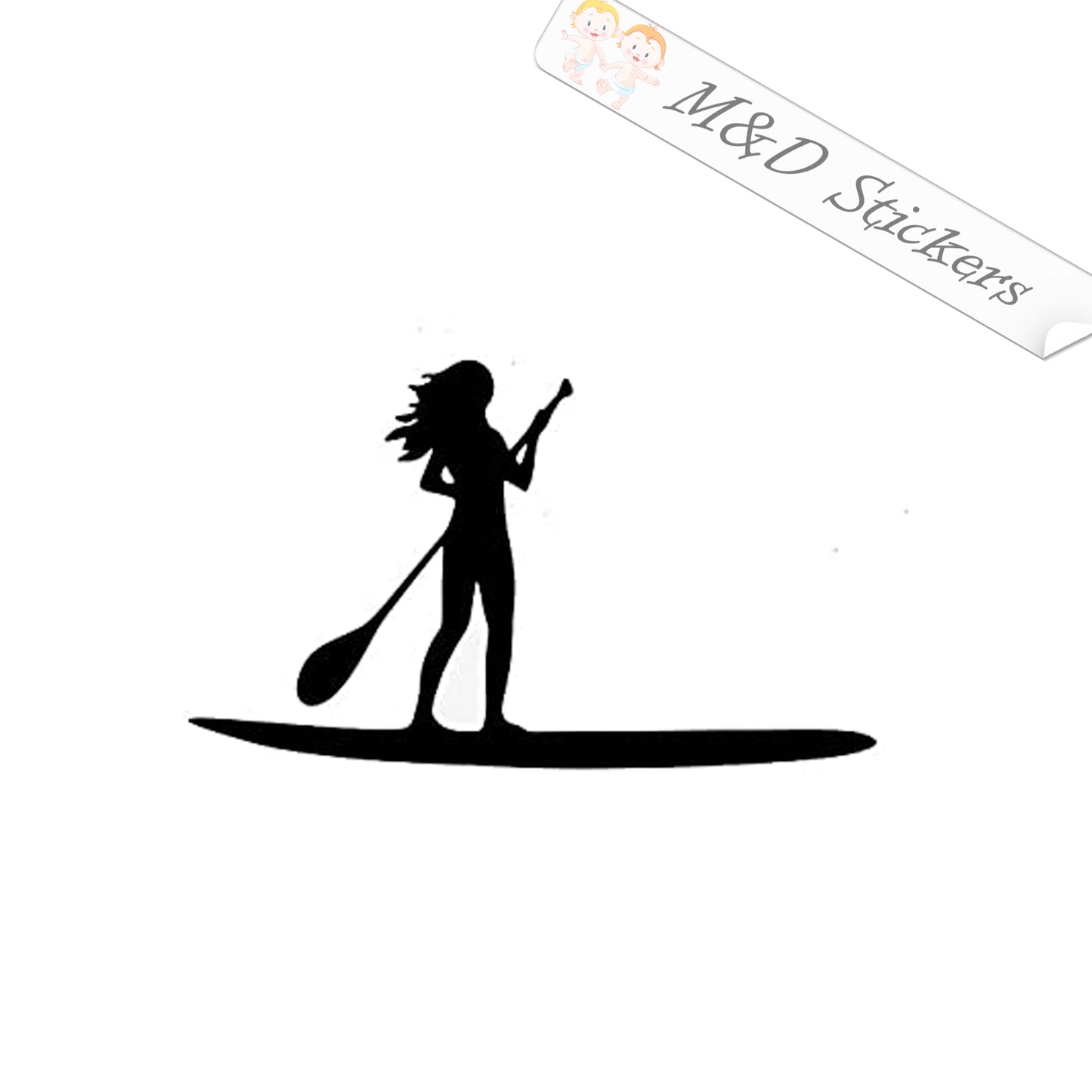 Paddleboard girl (4.5" - 30") Vinyl Decal in Different colors & size for Cars/Bikes/Windows