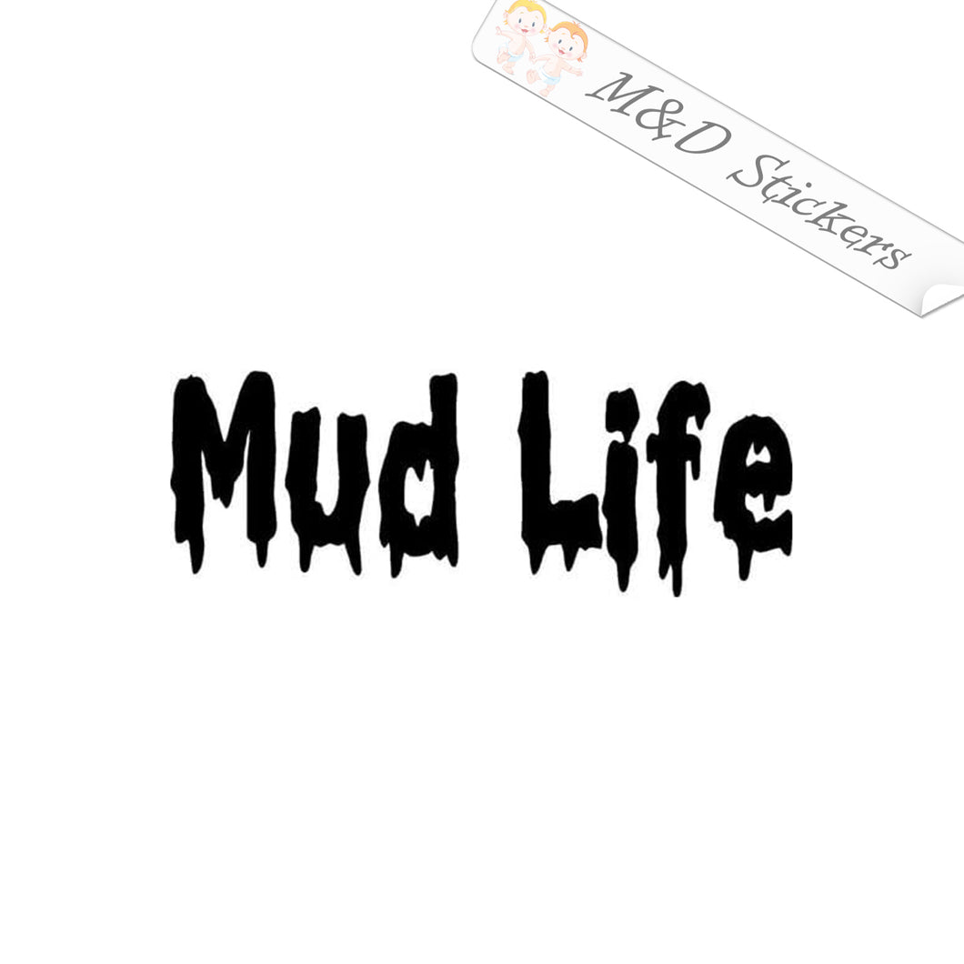 2x Mudlife Vinyl Decal Sticker Different colors & size for Cars/Bikes/Windows