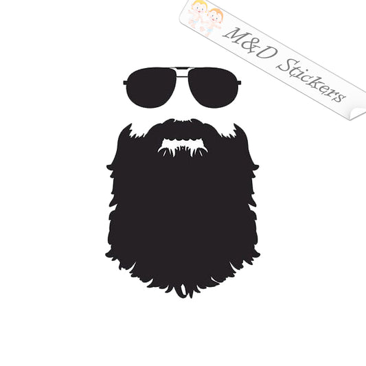 2x Beardy guy face Vinyl Decal Sticker Different colors & size for Cars/Bikes/Windows