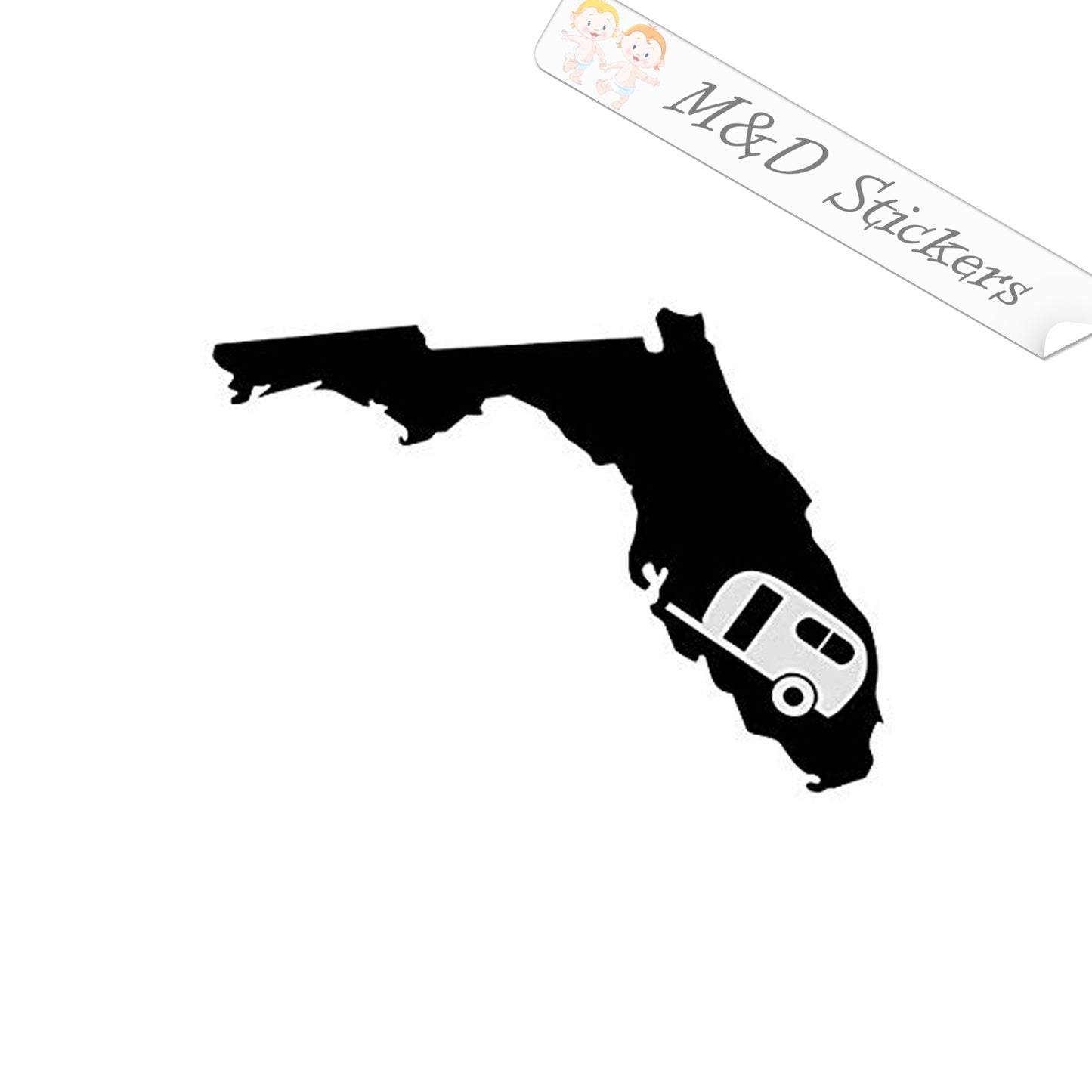 2x Florida campers Vinyl Decal Sticker Different colors & size for Cars/Bikes/Windows