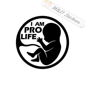 2x Pro-life unborn Baby Vinyl Decal Sticker Different colors & size for Cars/Bikes/Windows