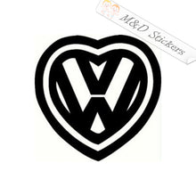 2x Love Volkswagen Logo Vinyl Decal Sticker Different colors & size for Cars/Bikes/Windows