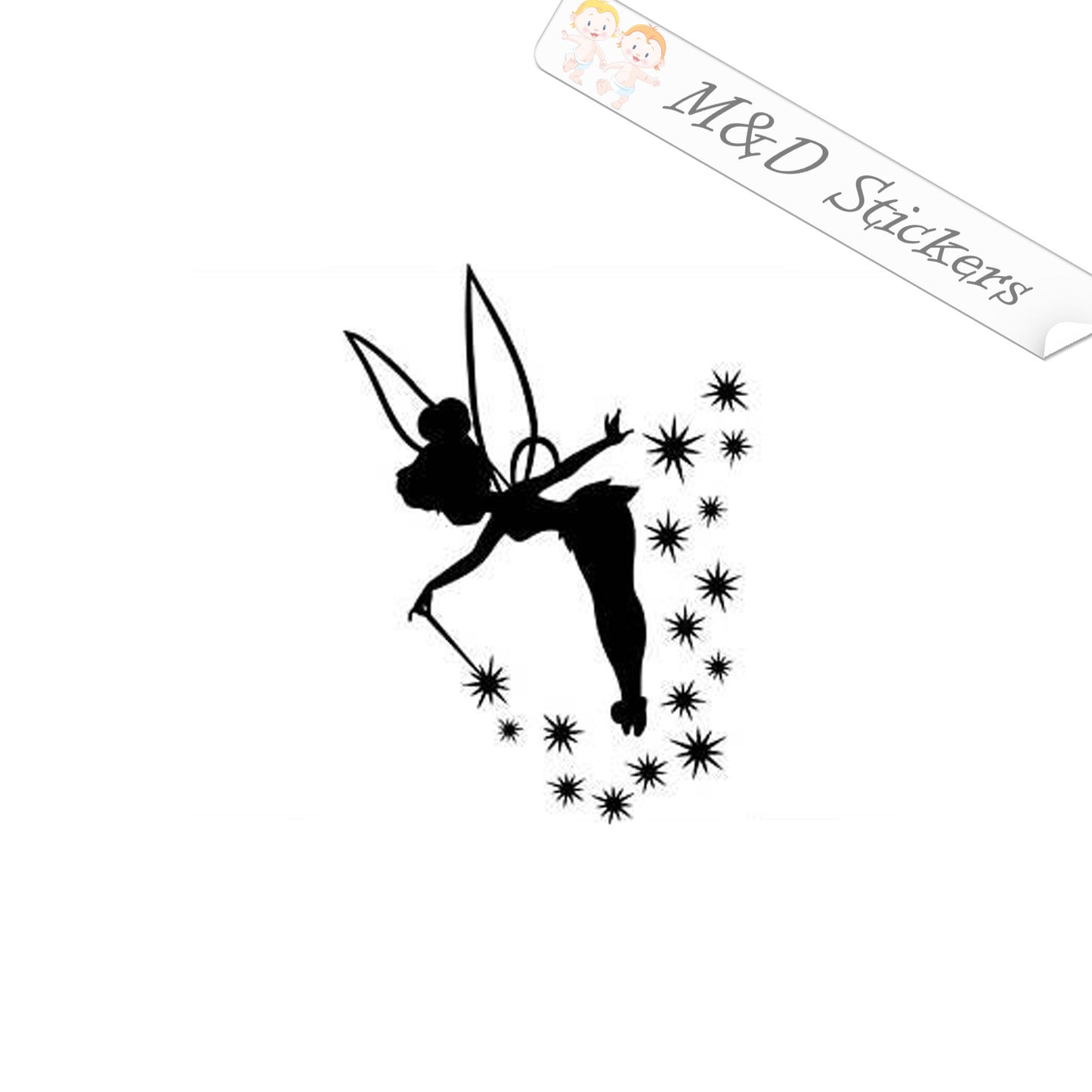 2x Fairy Vinyl Decal Sticker Different colors & size for Cars/Bikes/Windows