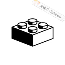 2x Lego mini brick Vinyl Decal Sticker Different colors & size for Cars/Bikes/Windows