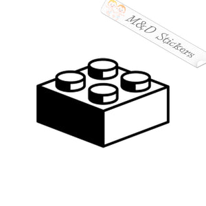 2x Lego mini brick Vinyl Decal Sticker Different colors & size for Cars/Bikes/Windows