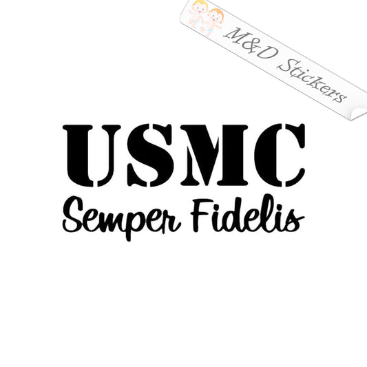 US Marine Corps Semper Fi (4.5" - 30") Vinyl Decal in Different colors & size for Cars/Bikes/Windows
