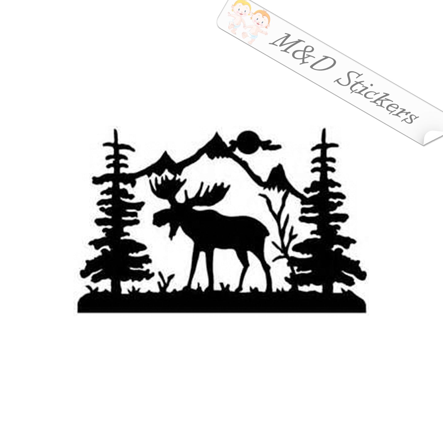 Mountain view (4.5" - 30") Vinyl Decal in Different colors & size for Cars/Bikes/Windows