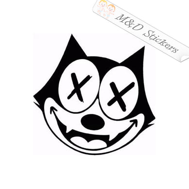 2x Felix the Cat Vinyl Decal Sticker Different colors & size for Cars/Bikes/Windows