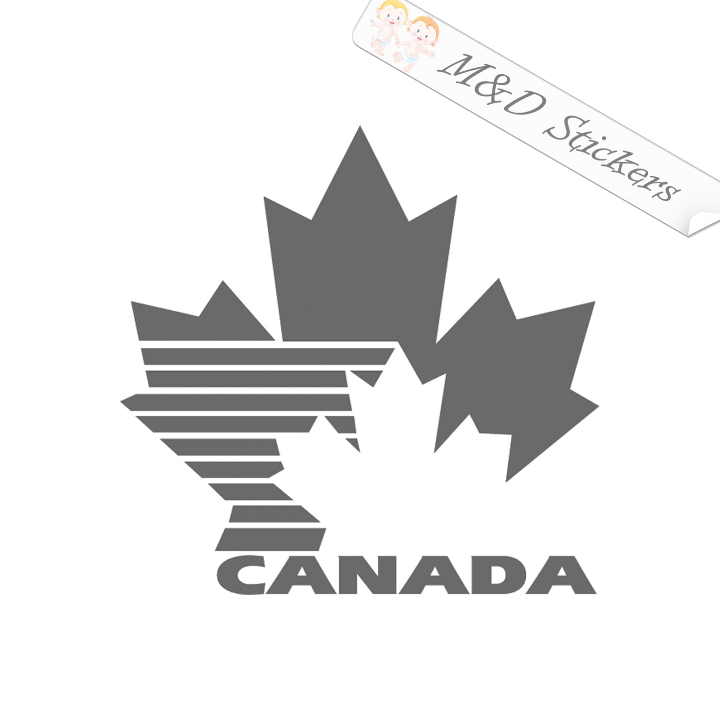 Canadian leaf (4.5" - 30") Vinyl Decal in Different colors & size for Cars/Bikes/Windows