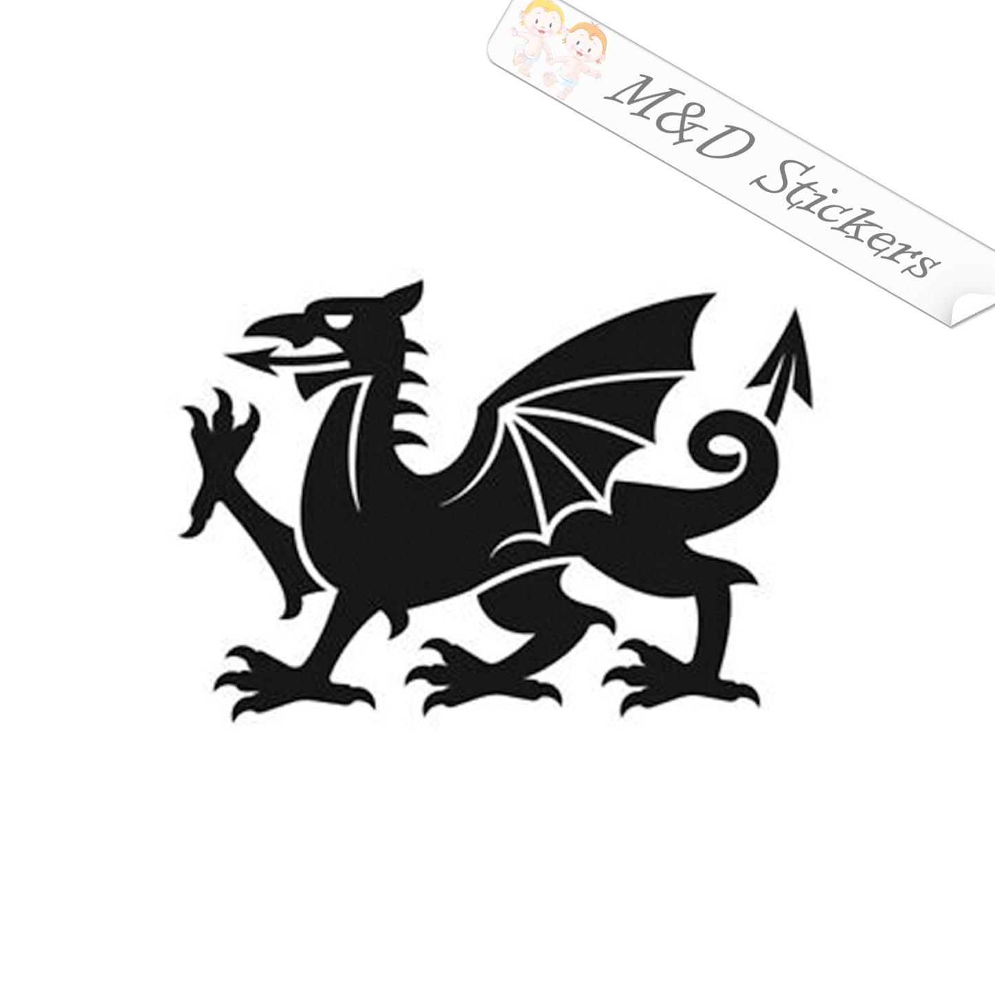 Welsh Dragon (4.5" - 30") Vinyl Decal in Different colors & size for Cars/Bikes/Windows
