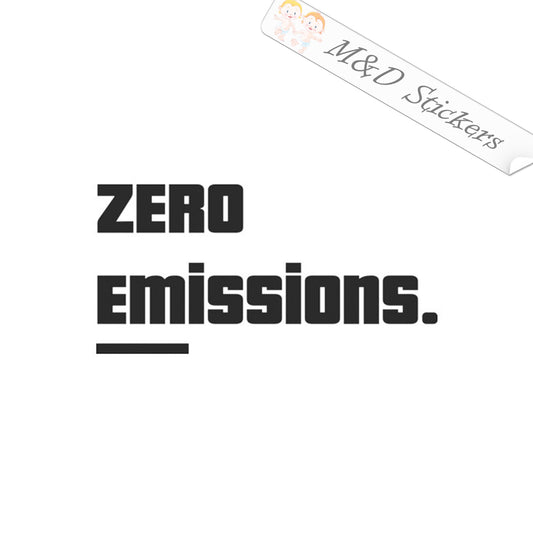 Zero emissions clean vehicles (4.5" - 30") Vinyl Decal in Different colors & size for Cars/Bikes/Windows