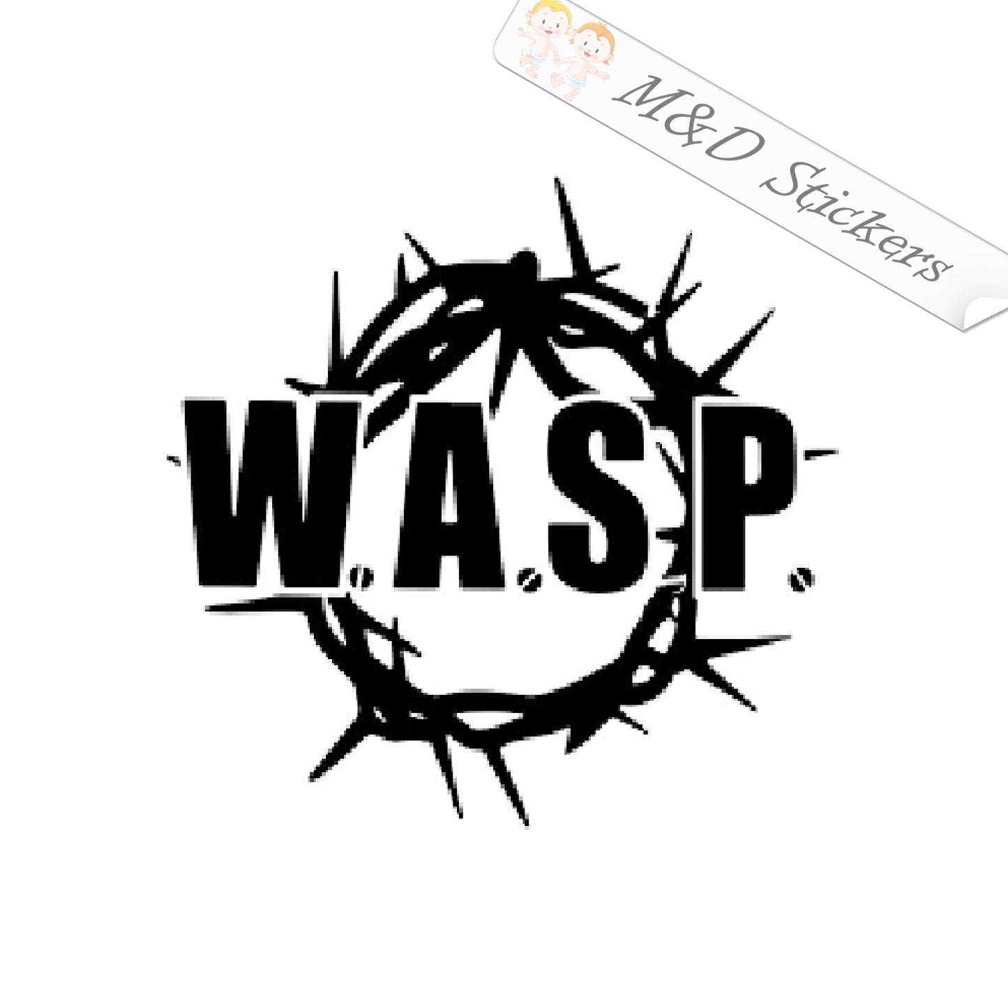 W.A.S.P. Music band Logo (4.5" - 30") Vinyl Decal in Different colors & size for Cars/Bikes/Windows