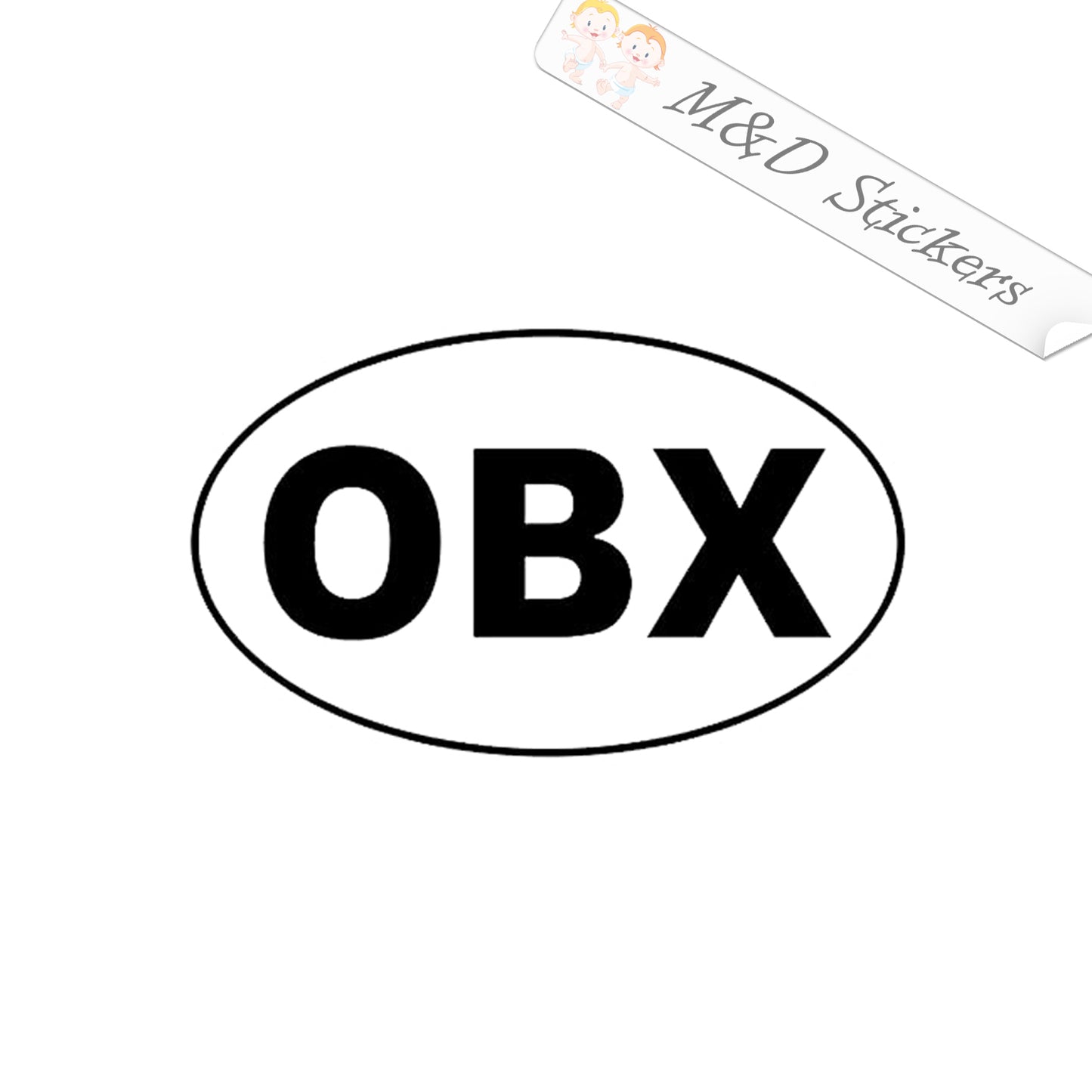 OBX Eurostyle bumper sticker (4.5" - 30") Vinyl Decal in Different colors & size for Cars/Bikes/Windows