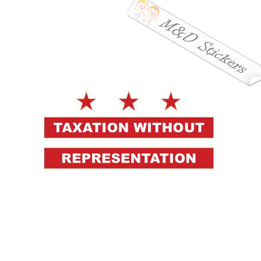 DC District of Columbia Flag (4.5" - 30") Vinyl Decal in Different colors & size for Cars/Bikes/Windows