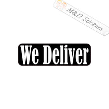 We Deliver sign (4.5" - 30") Vinyl Decal in Different colors & size for Cars/Bikes/Windows