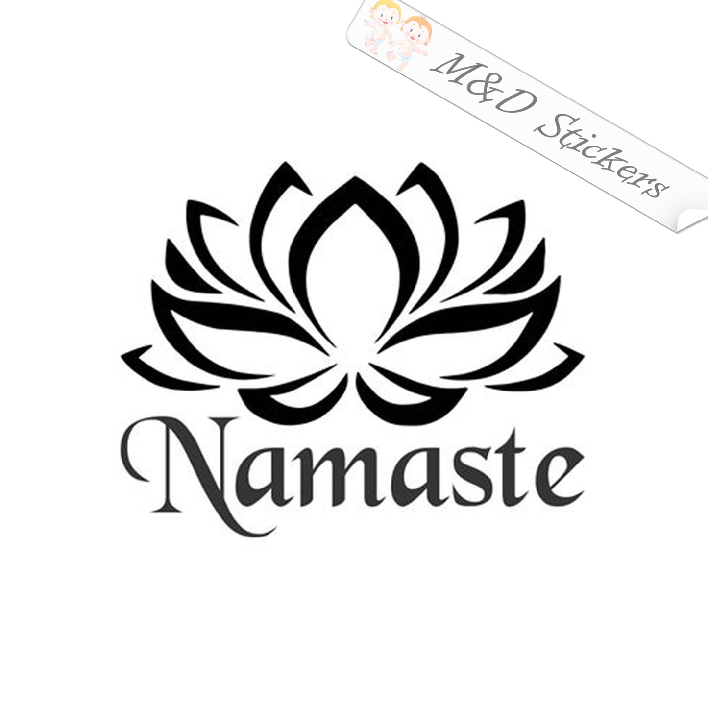 Namaste (4.5" - 30") Vinyl Decal in Different colors & size for Cars/Bikes/Windows