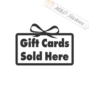 Gift Cards Sold Here (4.5" - 30") Vinyl Decal in Different colors & size for Cars/Bikes/Windows