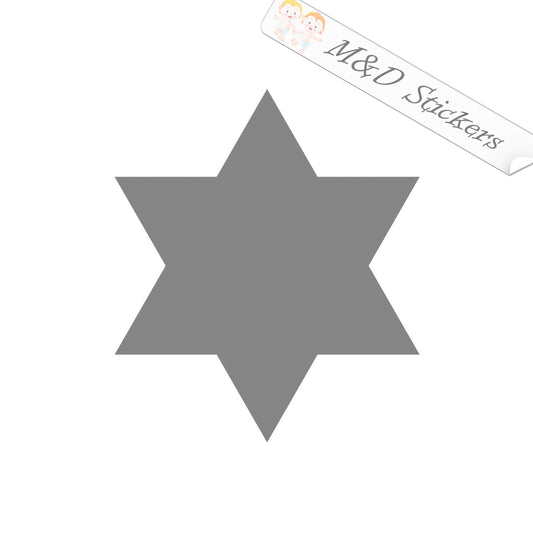 Star of David Jewish (4.5" - 30") Vinyl Decal in Different colors & size for Cars/Bikes/Windows