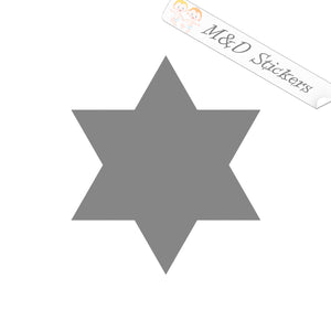 Star of David Jewish (4.5" - 30") Vinyl Decal in Different colors & size for Cars/Bikes/Windows