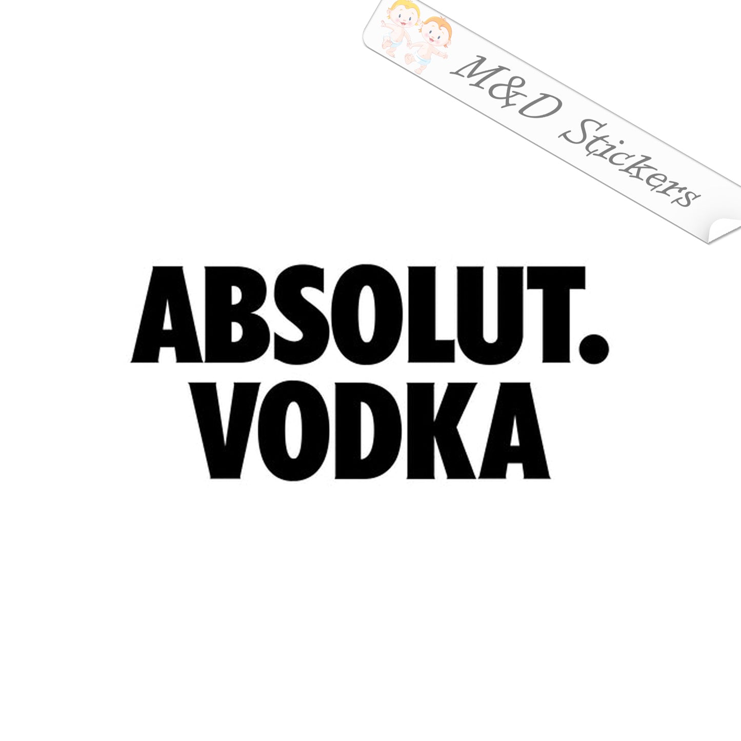 Absolut Vodka Logo (4.5" - 30") Vinyl Decal in Different colors & size for Cars/Bikes/Windows
