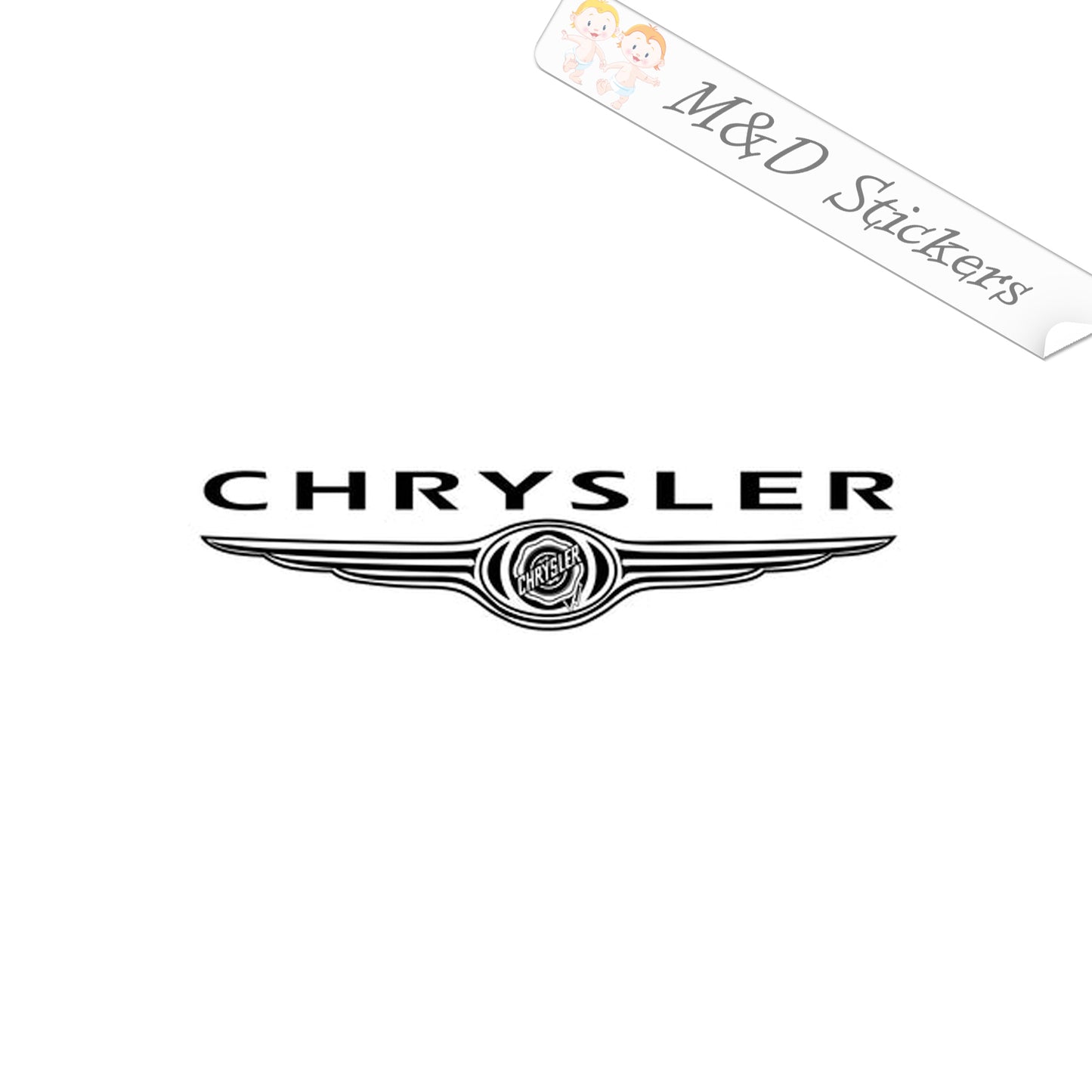 Chrysler Logo (4.5" - 30") Vinyl Decal in Different colors & size for Cars/Bikes/Windows