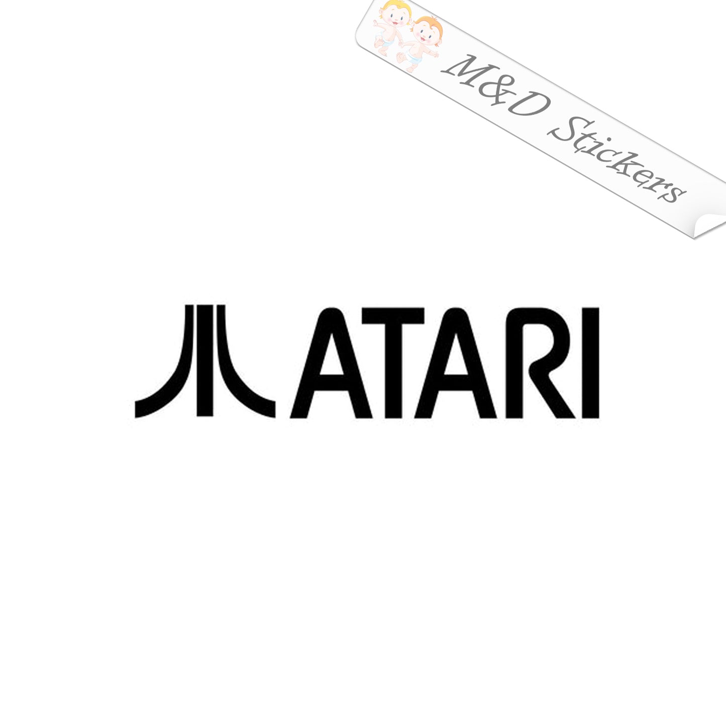 Atari Video Game Company Logo (4.5" - 30") Vinyl Decal in Different colors & size for Cars/Bikes/Windows