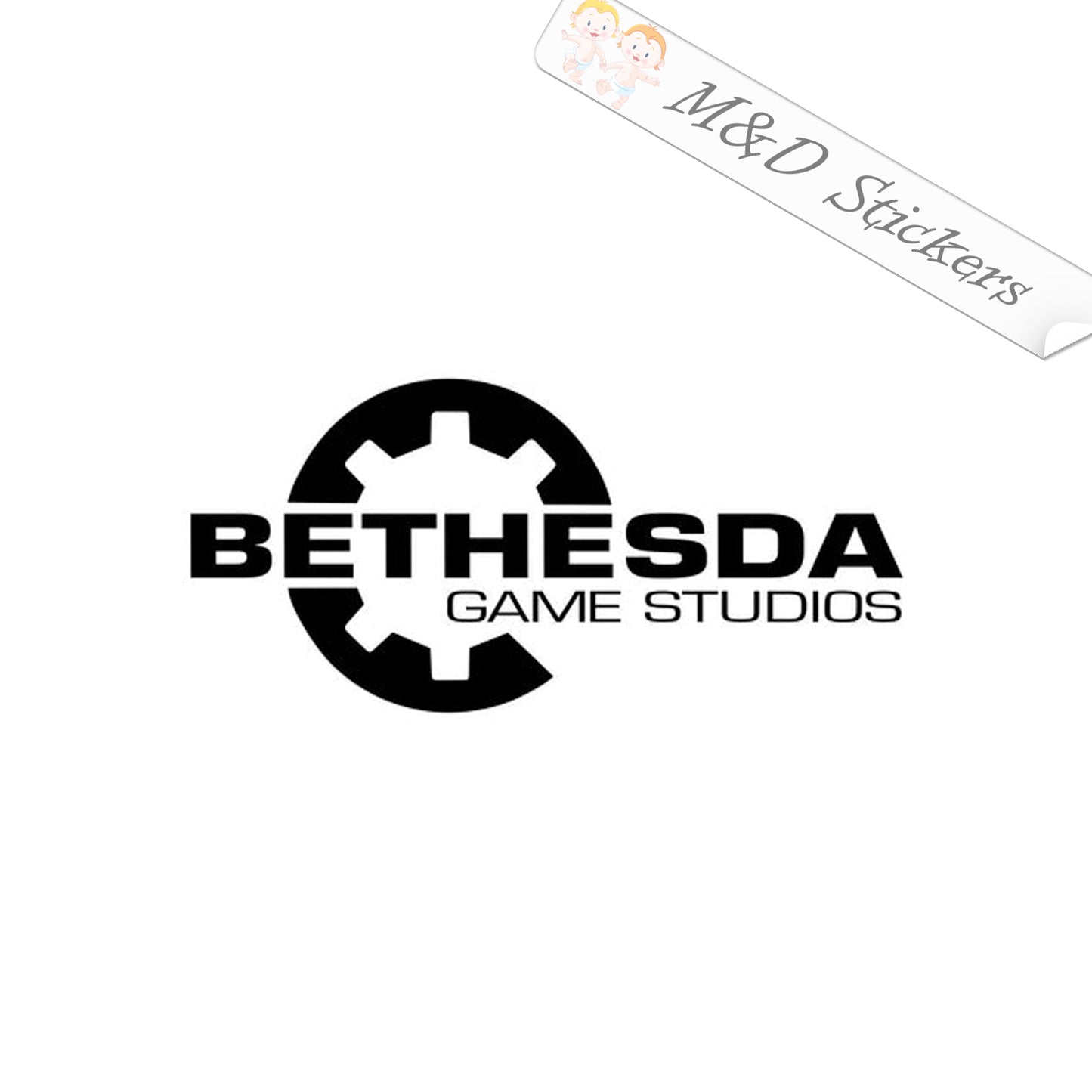 Bethesda Video Game Company Logo (4.5" - 30") Vinyl Decal in Different colors & size for Cars/Bikes/Windows