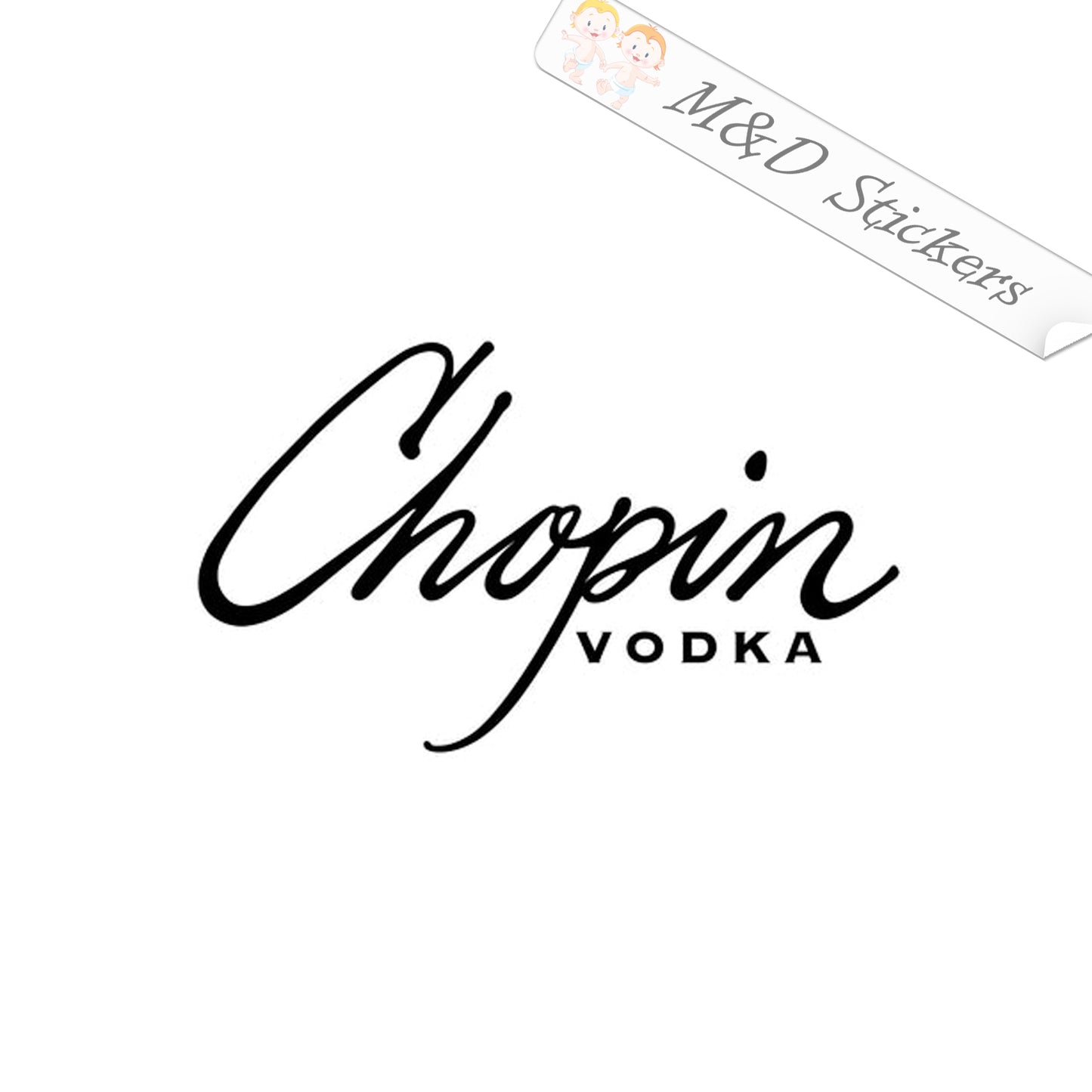 Chopin Vodka Logo (4.5" - 30") Vinyl Decal in Different colors & size for Cars/Bikes/Windows