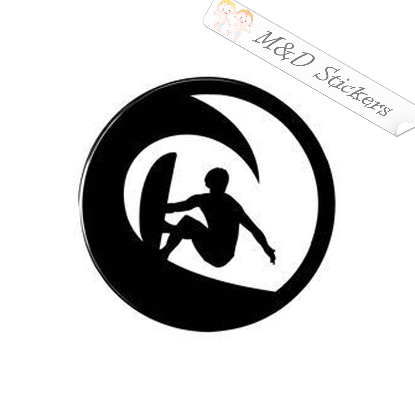 2x Surfer Vinyl Decal Sticker Different colors & size for Cars/Bikes/Windows