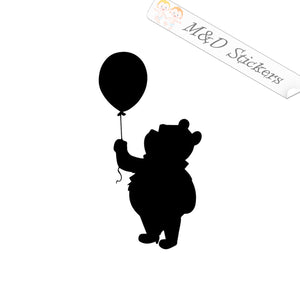 Winnie the Pooh with Balloon (4.5" - 30") Vinyl Decal in Different colors & size for Cars/Bikes/Windows