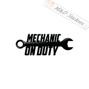 2x Mechanic on Duty Vinyl Decal Sticker Different colors & size for Cars/Bikes/Windows
