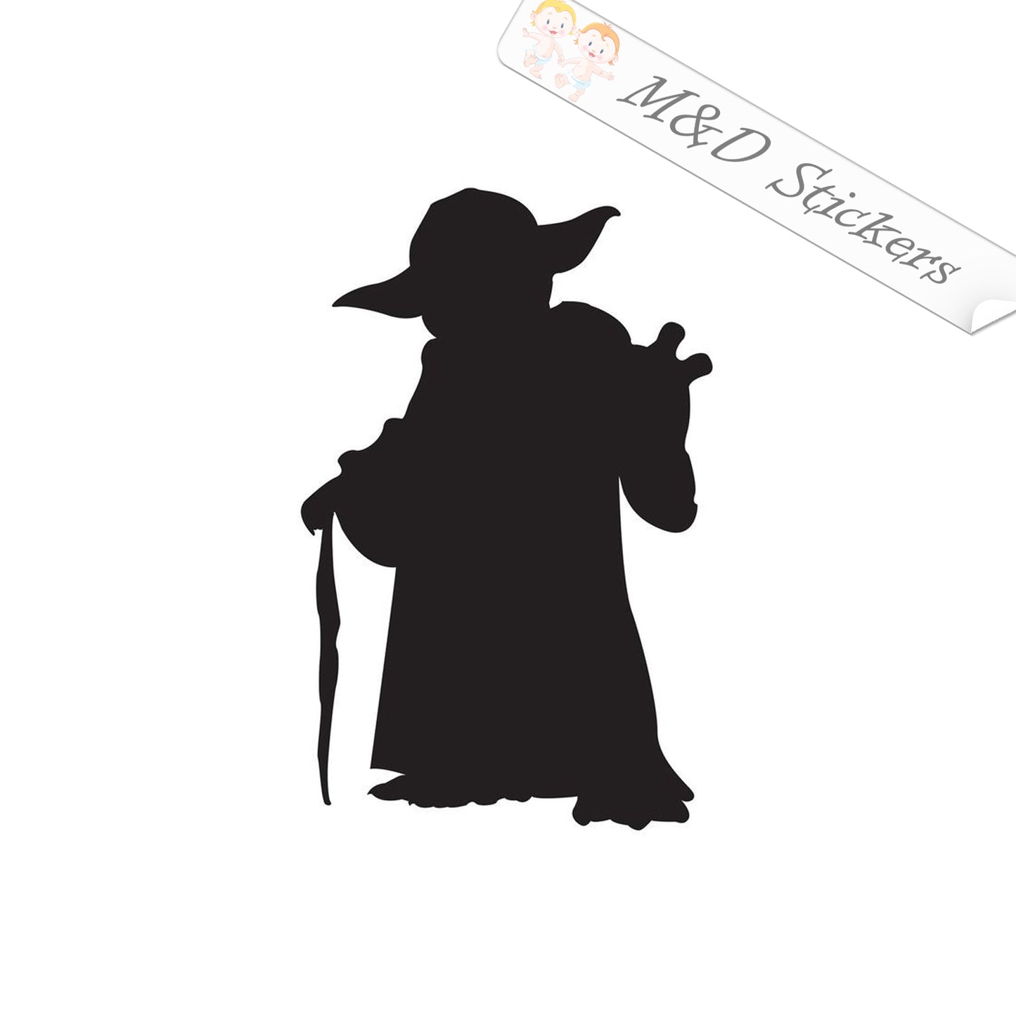 2x Yoda Star Wars Vinyl Decal Sticker Different colors & size for Cars/Bikes/Windows