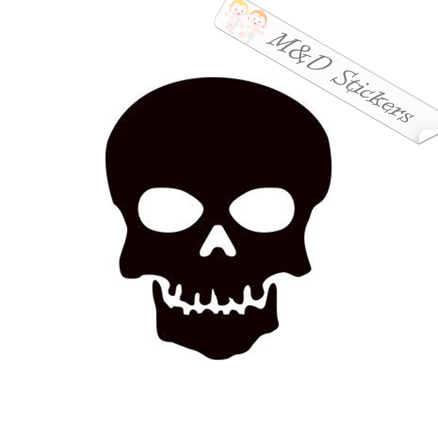 2x Skull Vinyl Decal Sticker Different colors & size for Cars/Bikes/Windows