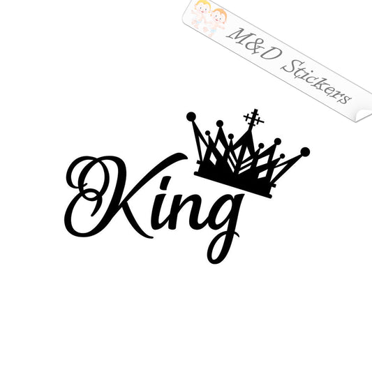 King Crown (4.5" - 30") Vinyl Decal in Different colors & size for Cars/Bikes/Windows