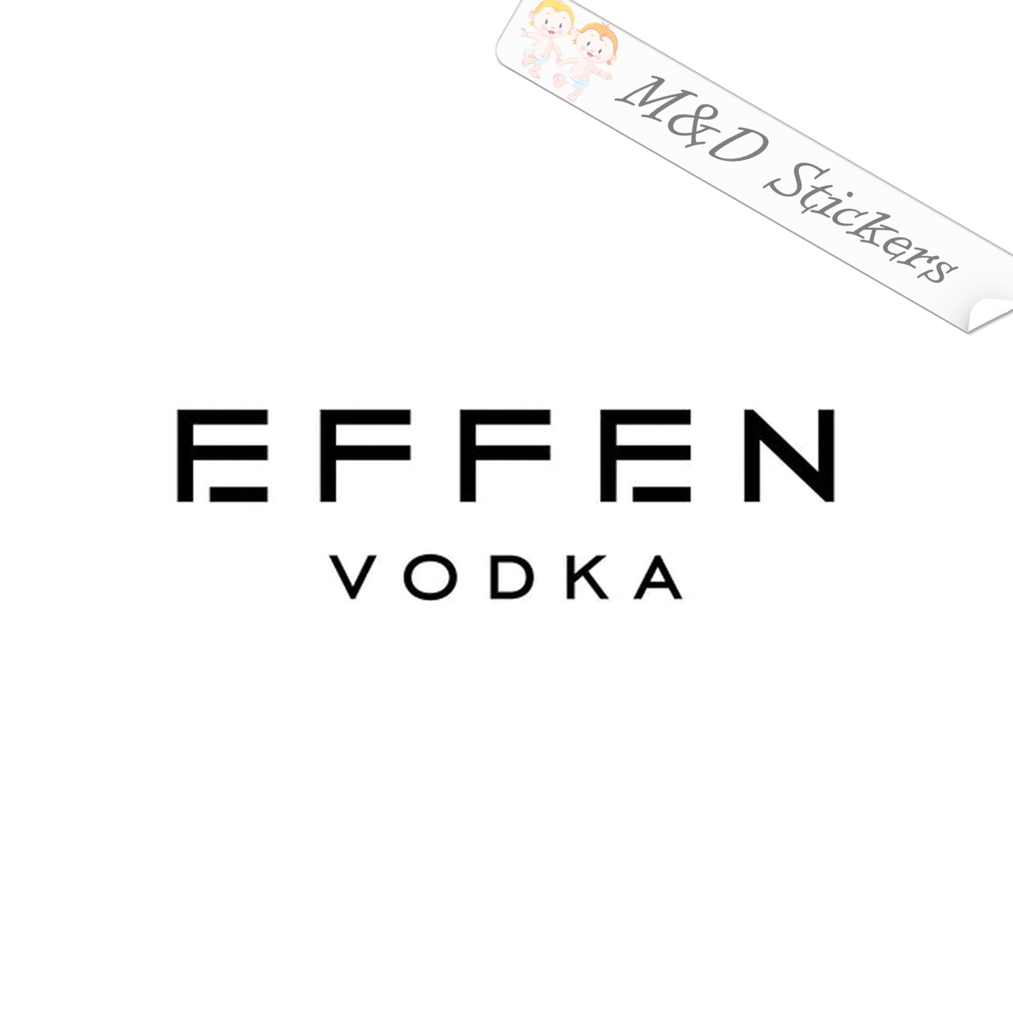 Effen Vodka Logo (4.5" - 30") Vinyl Decal in Different colors & size for Cars/Bikes/Windows