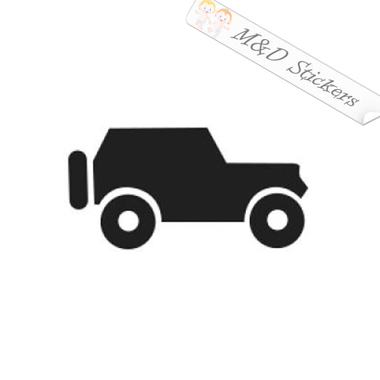 Jeep Silhouette (4.5" - 30") Vinyl Decal in Different colors & size for Cars/Bikes/Windows