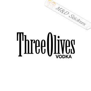 Three Olives Vodka Logo (4.5" - 30") Vinyl Decal in Different colors & size for Cars/Bikes/Windows