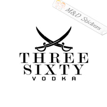 Three Sixty Vodka Logo (4.5" - 30") Vinyl Decal in Different colors & size for Cars/Bikes/Windows