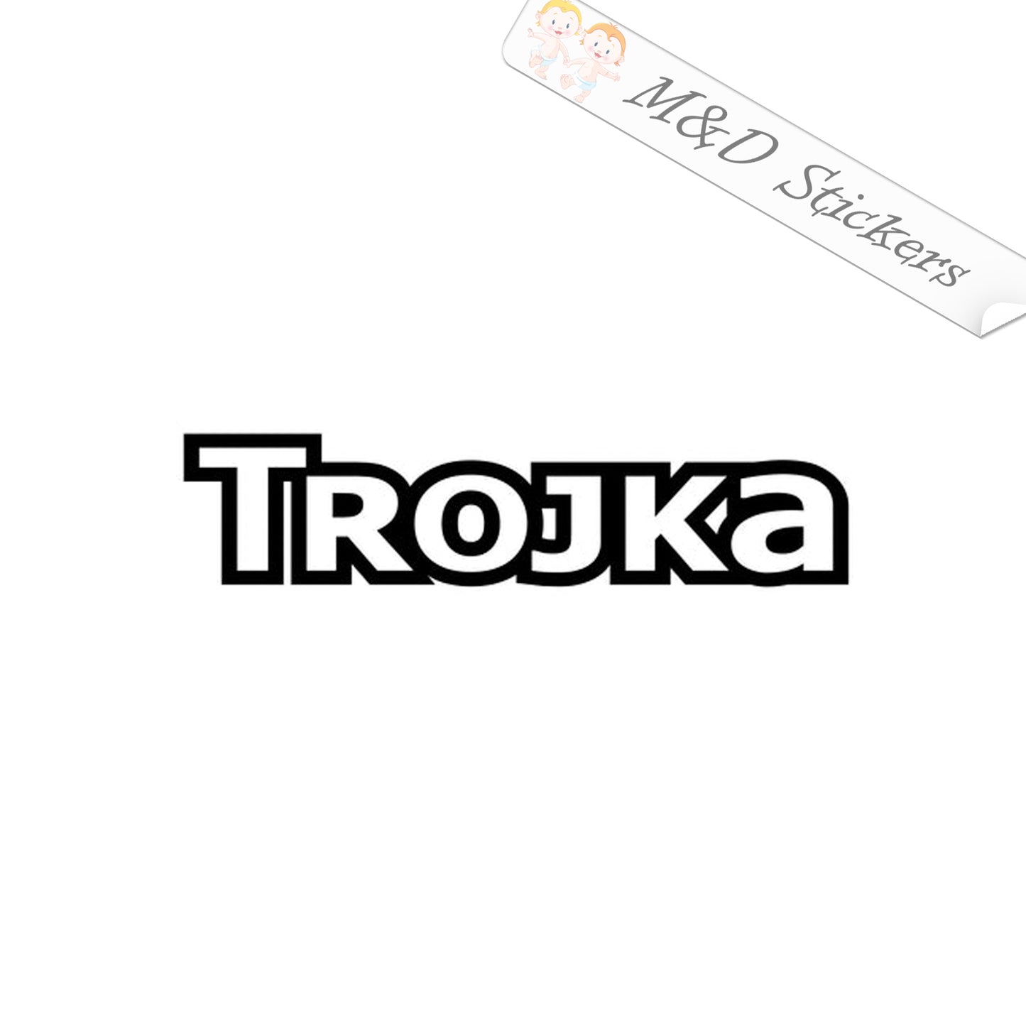 Trojka Vodka Logo (4.5" - 30") Vinyl Decal in Different colors & size for Cars/Bikes/Windows