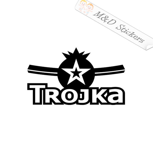 Trojka Vodka Logo (4.5" - 30") Vinyl Decal in Different colors & size for Cars/Bikes/Windows