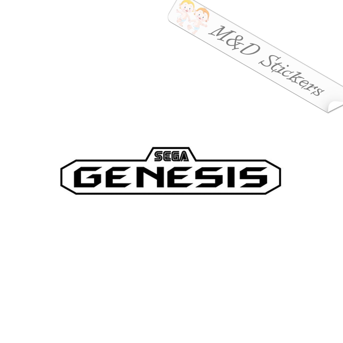 Sega Genesis Logo (4.5" - 30") Vinyl Decal in Different colors & size for Cars/Bikes/Windows