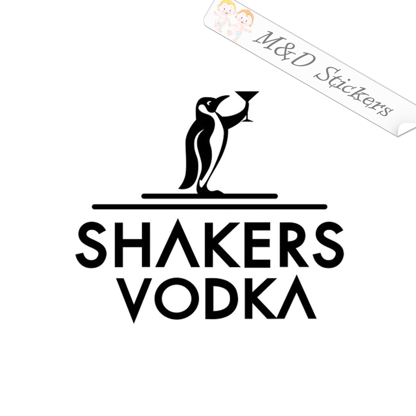 Shakers Vodka Logo (4.5" - 30") Vinyl Decal in Different colors & size for Cars/Bikes/Windows