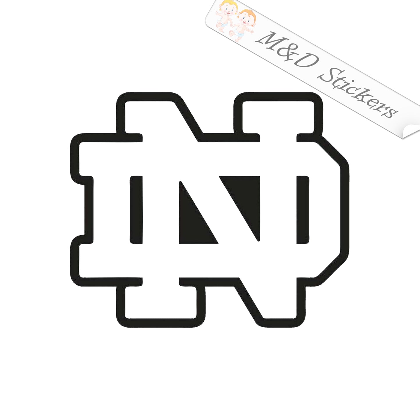 The Notre Dame Fighting Irish Logo (4.5" - 30") Vinyl Decal in Different colors & size for Cars/Bikes/Windows