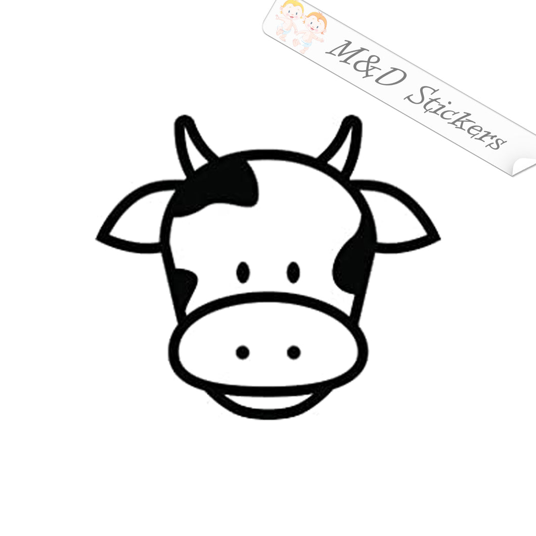2x Cow Vinyl Decal Sticker Different colors & size for Cars/Bikes/Windows